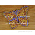 custom butterfly shaped embroidered patches